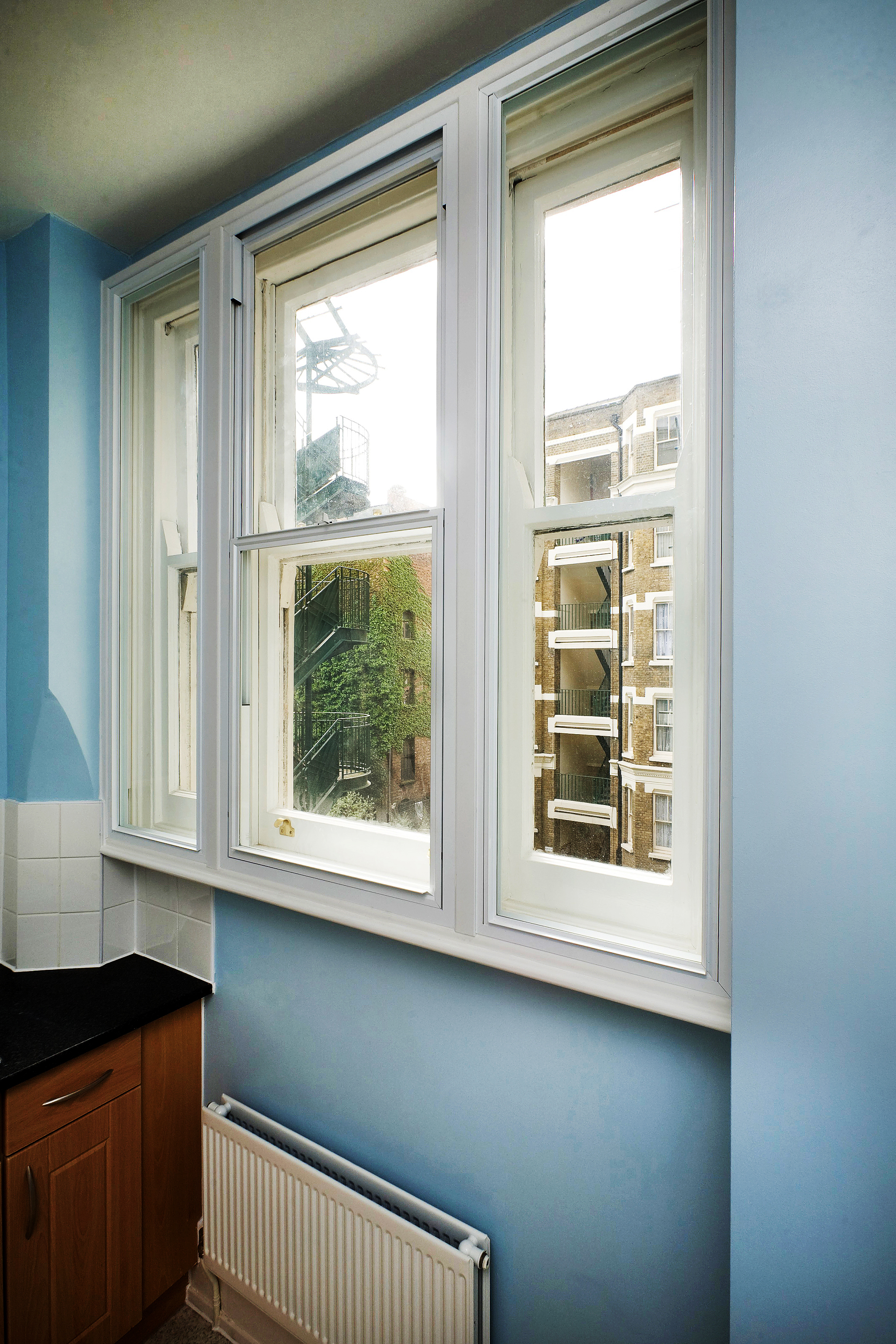 Secondary glazing in progress