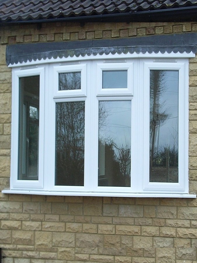 uPVC bow window - white