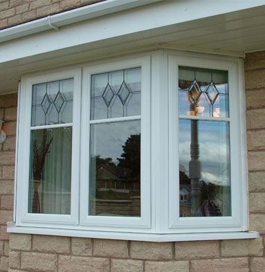 uPVC bay casement window - White