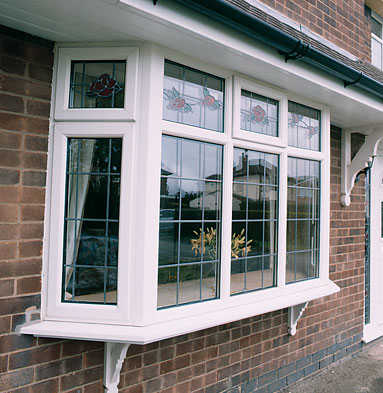 uPVC bay casement window - White