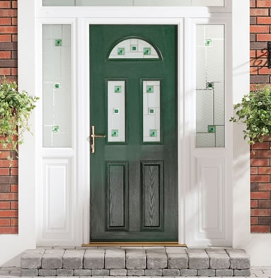 Dark green composite door