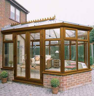 uPVC conservatory - Woodgrain