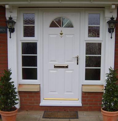 White entrance door
