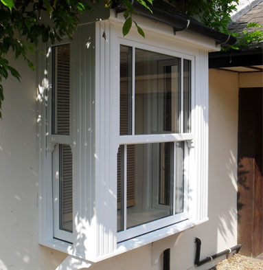 uPVC sash window - White