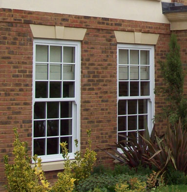 uPVC sash windows - White