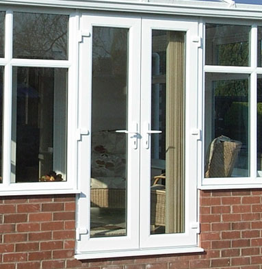 uPVC french doors - White
