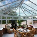 Glass roof conservatory