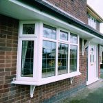 white upvc bay window on property front