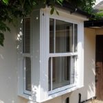 White uPVC bay window