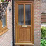 Woodgrain entrance door