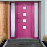 Pink composite front door
